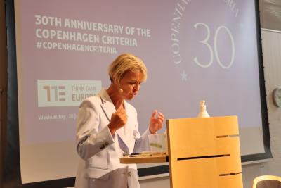 Lykke Friis introducerer Copenhagen Criteria Conference